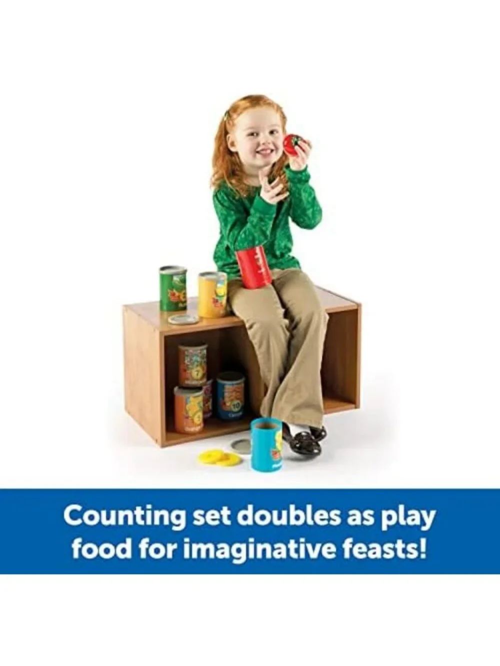 Counting Cans Set - 65 Pieces for Toddlers, Preschool Activities, Supermarket